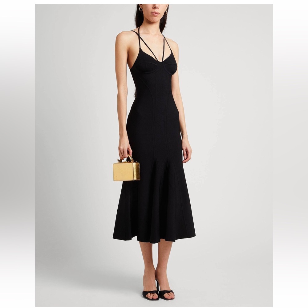 Alexander McQueen authentic Midi Dress Fluted $2,500 M NEW